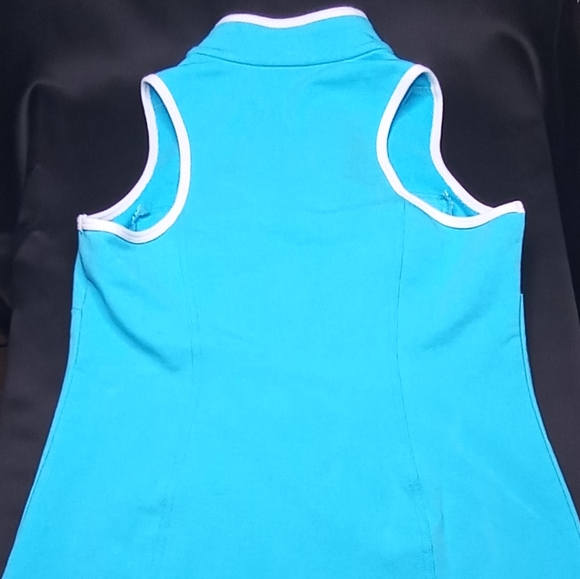Boston Proper Sleeveless Chic Zip Top Airy Blue Womens Size Small - Picture 2 of 5